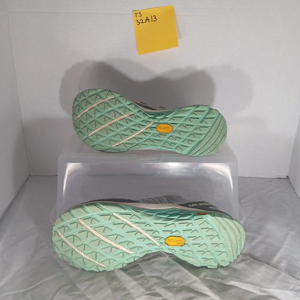 Merrell Women s Flex Connect Trail Running Shoes Gray Aqua VIBRAM Size‎ 7.5
